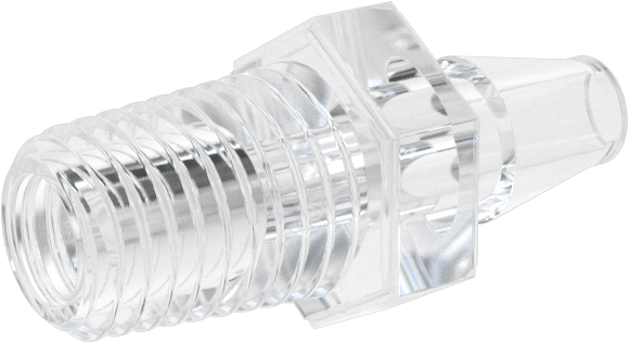 Hava ve Su için Plastik Dikenli Boru Bağlantı Elemanı, 5/32" Boru x 1/16 NPT Erkek için Easy-View Adaptör