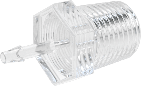 Hava ve Su için Plastik Dikenli Boru Bağlantı Elemanı, 1/16" Boru x 1/8 NPT Erkek için Easy-View Adaptör