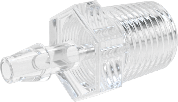 Hava ve Su için Plastik Dikenli Boru Bağlantı Elemanı, 1/8" Boru x 1/8 NPT Erkek için Easy-View Adaptör
