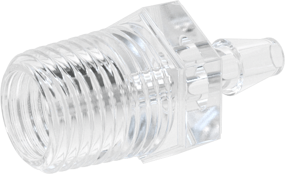 Hava ve Su için Plastik Dikenli Boru Bağlantı Elemanı, 1/8" Boru x 1/8 NPT Erkek için Easy-View Adaptör
