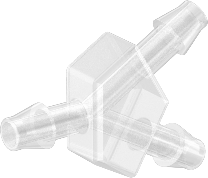 Hava ve Su için Plastik Dikenli Boru Bağlantı Elemanı, 1/4" Boru İç Çapı için Easy-View Y Konektörü