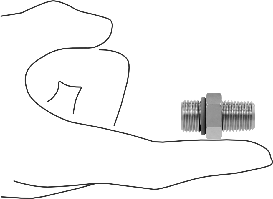Aşırı Basınçlı 316 Paslanmaz Çelik Boru Bağlantı Elemanı, Adaptör, 1/4 NPTF Erkek x 9/16"-18 UN/UNF Erkek