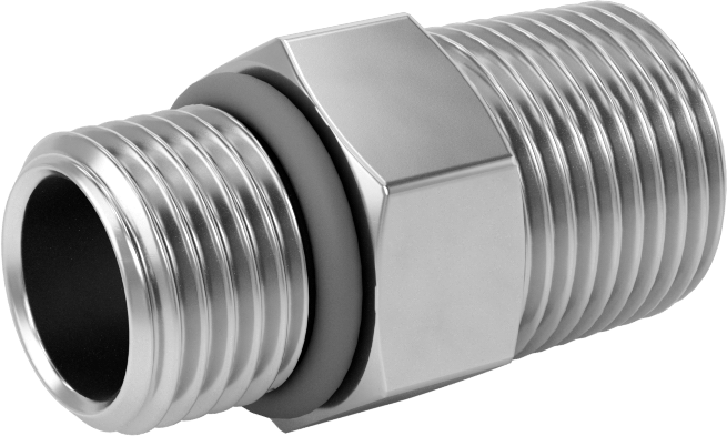Aşırı Basınçlı 316 Paslanmaz Çelik Boru Bağlantı Elemanı, Adaptör, 3/8 NPTF Erkek x 9/16"-18 UN/UNF Erkek