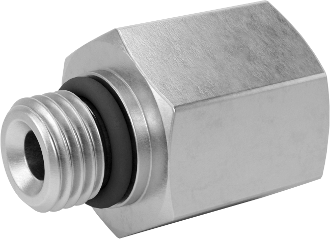 Aşırı Basınçlı 316 Paslanmaz Çelik Boru Bağlantı Elemanı, Adaptör, 1/4 NPTF Dişi x 7/16"-20 UN/UNF Erkek