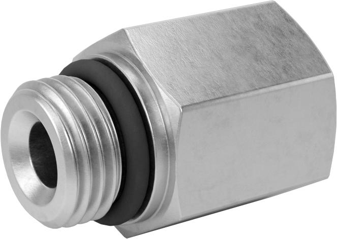 Aşırı Basınçlı 316 Paslanmaz Çelik Boru Bağlantı Elemanı, Adaptör, 1/4 NPTF Dişi x 9/16"-18 UN/UNF Erkek