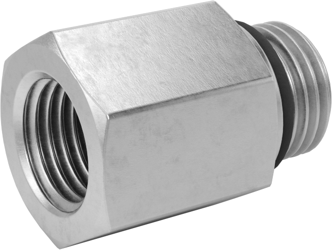 Aşırı Basınçlı 316 Paslanmaz Çelik Boru Bağlantı Elemanı, Adaptör, 1/4 NPTF Dişi x 9/16"-18 UN/UNF Erkek