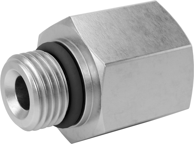 Aşırı Basınçlı 316 Paslanmaz Çelik Boru Bağlantı Elemanı, Adaptör, 3/8 NPTF Dişi x 9/16"-18 UN/UNF Erkek