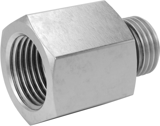 Aşırı Basınçlı 316 Paslanmaz Çelik Boru Bağlantı Elemanı, Adaptör, 3/8 NPTF Dişi x 9/16"-18 UN/UNF Erkek