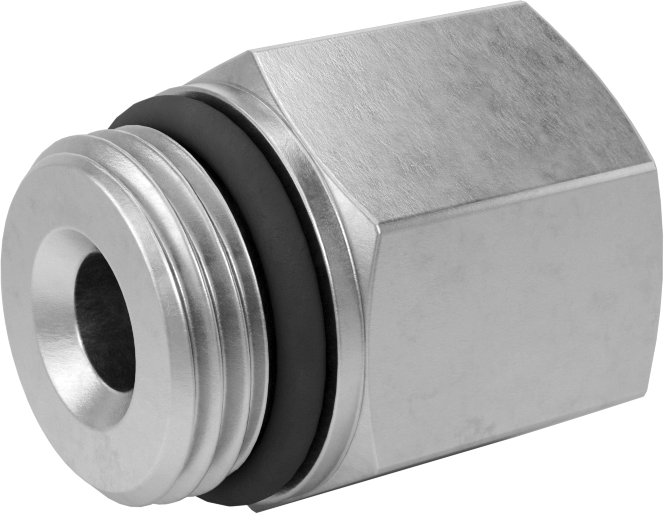 Aşırı Basınçlı 316 Paslanmaz Çelik Boru Bağlantı Elemanı, Adaptör, 1/4 NPTF Dişi x 3/4"-16 UN/UNF Erkek