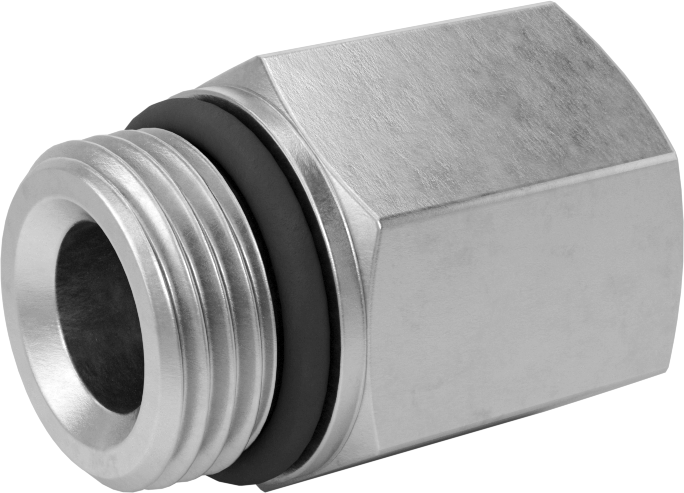 Aşırı Basınçlı 316 Paslanmaz Çelik Boru Bağlantı Elemanı, Adaptör, 3/8 NPTF Dişi x 3/4"-16 UN/UNF Erkek