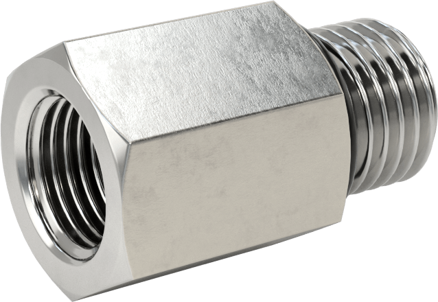 Aşırı Basınçlı 316 Paslanmaz Çelik Boru Bağlantı Elemanı, Adaptör, 1/8 NPTF Dişi x 7/16"-20 UN/UNF Erkek