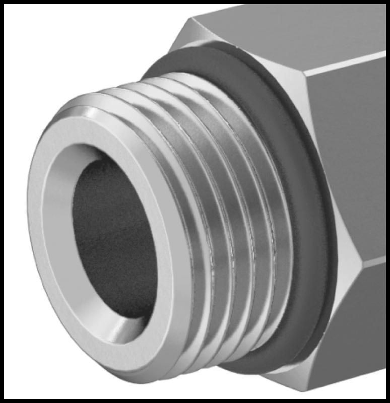 UN/UNF (SAE Straight) Male Threads with Gasket