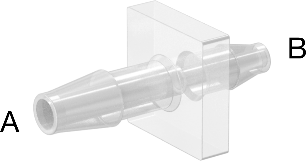 Kimyasallarla Kullanım için Dikenli Bağlantı Parçası, Redüktör, 1/8“ x 3/32” Boru İç Çapı için, 250°F Maksimum Sıcaklık
