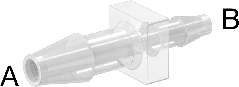 Kimyasallarla Kullanım için Dikenli Bağlantı Parçası, Redüktör, 3/16“ x 1/8” Boru İç Çapı, 250°F Maksimum Sıcaklık