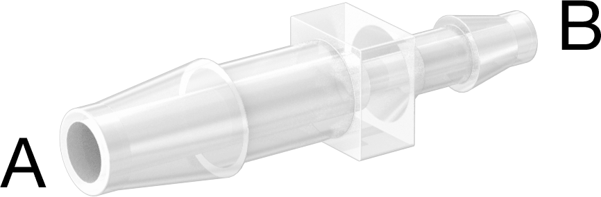 Kimyasallarla Kullanım için Dikenli Bağlantı Parçası, Redüktör, 1/4“ x 5/32” Boru İç Çapı için, 250°F Maksimum Sıcaklık