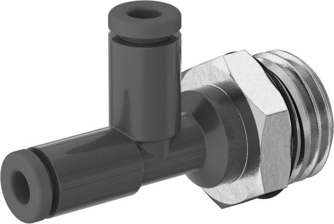 Evrensel Dişli Bas-Bağlan Tüp Bağlantı Parçası, Dik Açı T, 1/8" Boru Dış Çapı x 1/4 Erkek Boru Boyutu için