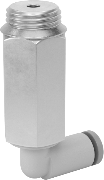 Evrensel Dişli Bas-Bağlan Tüp Bağlantı Parçası, Uzun 90 Derece Dirsek, 1/8" Dış Çaplı Boru x 1/8 Erkek Boru Boyutu
