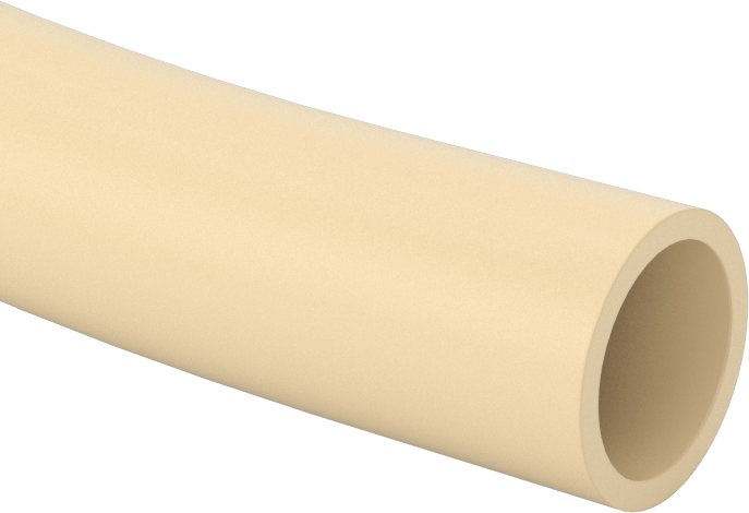 Sürekli Esnek Sert Plastik ve Kauçuk Boru, Yiyecek ve İçecek için, 1" ID, 1-1/4" OD