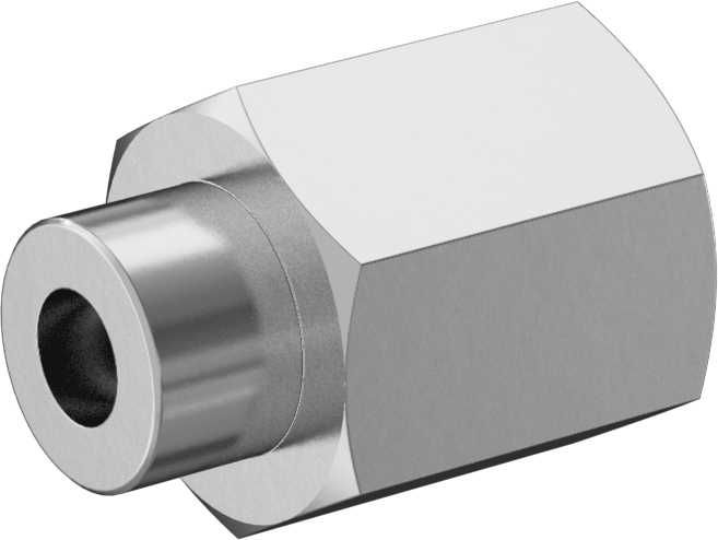 Paslanmaz Çelik Borular için Soket Bağlantılı Fitting, 1/4" Boru Dış Çapı x 1/4 NPT Dişi için Adaptör