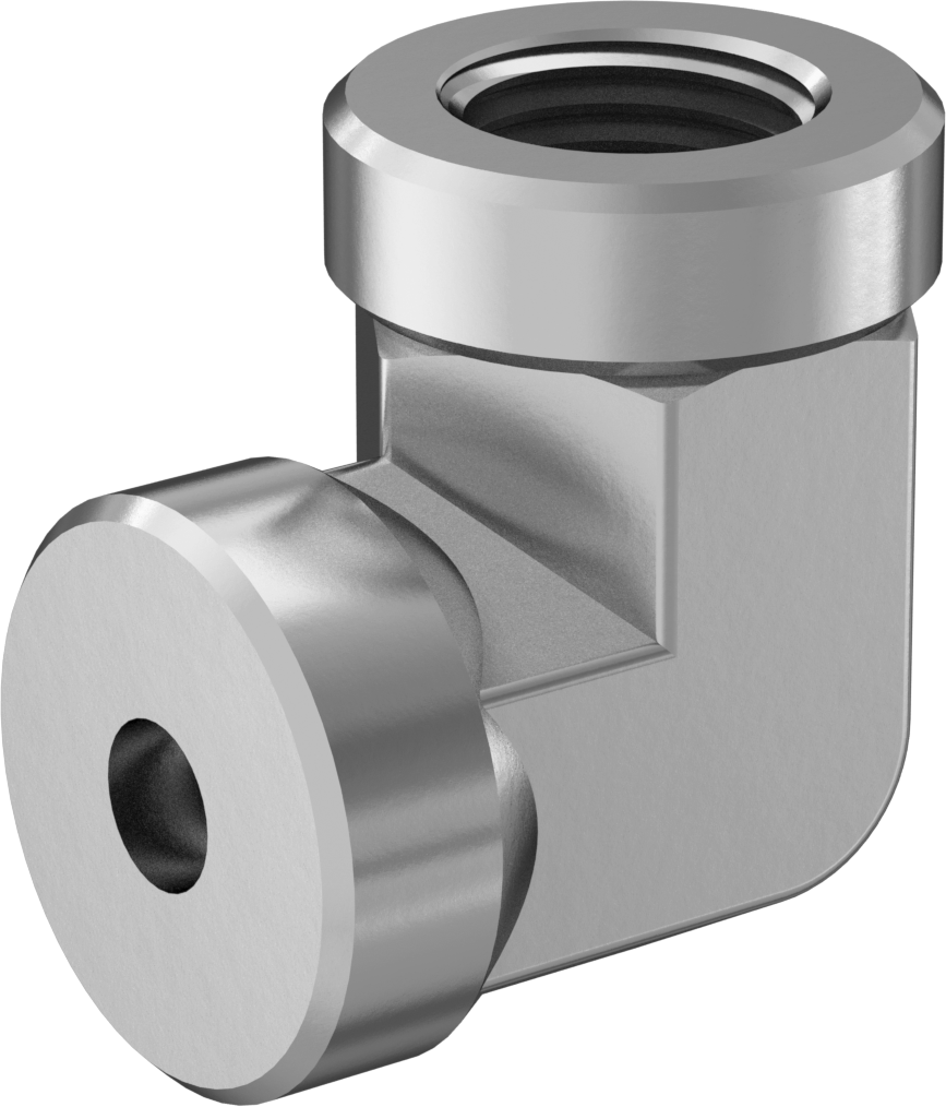 Paslanmaz Çelik Borular için Soket Bağlantılı Fitting, 1/4 inç dış çaplı boru x 1/4 NPT dişi dirsek adaptörü