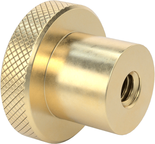 Pirinç Topuz, 1/4"-20 Dişli Delik, 1" Baş Çapı
