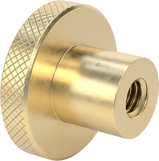 Pirinç Topuz, 3/8"-16 Dişli Delikli, 1-1/2" Başlık Çapı