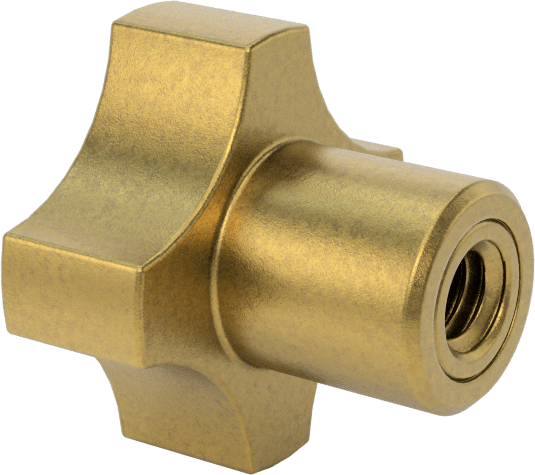 Pirinç Topuz, 1/4"-20 Dişli Delik, 4-Arm