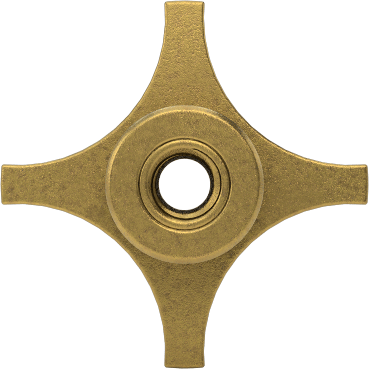 Pirinç Topuz, 3/8"-16 Dişli Delikli, 4-Arm