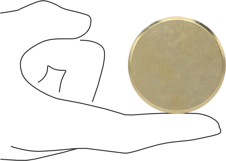 Pirinç Topuz, İşlenebilir Katı Göbekli, 2" Baş Çapı