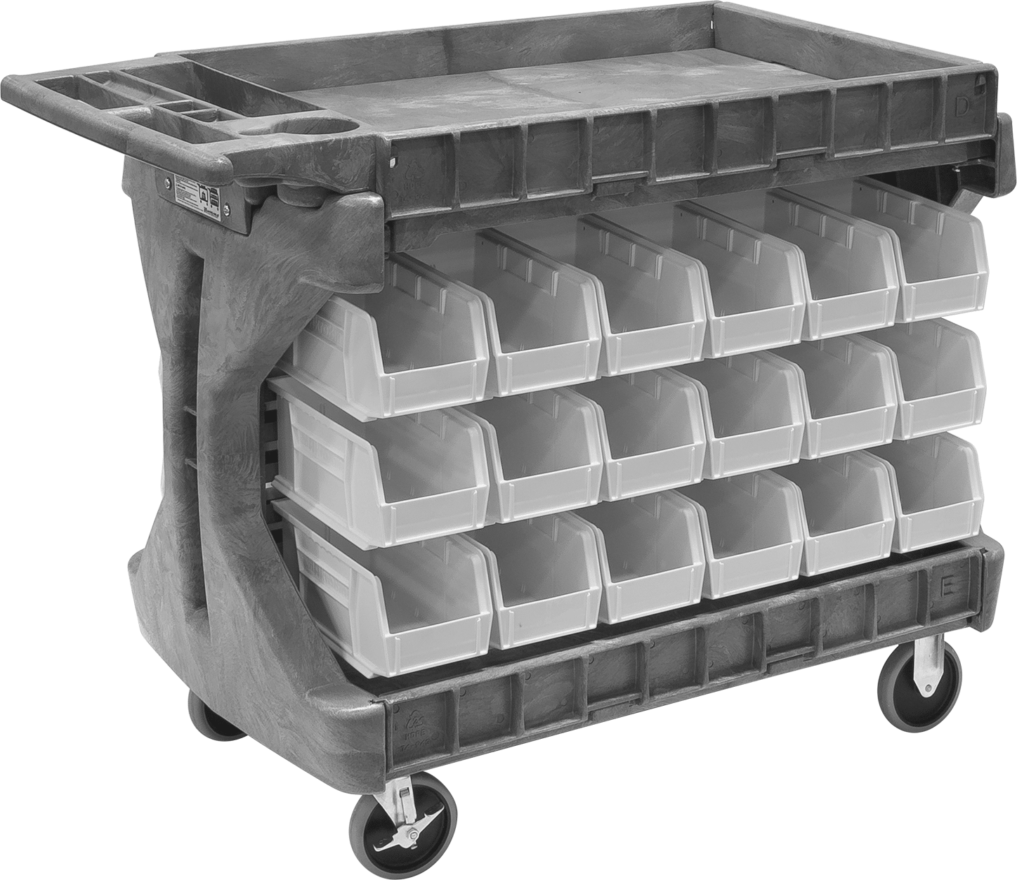 Plastic with 36 Bin Boxes