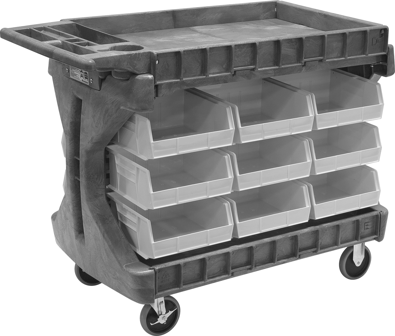 Plastic with 18 Bin Boxes