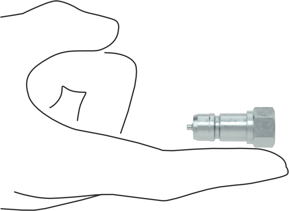 Uluslararası Standart ISO A Hortum Bağlantısı, 1/4 Boyut, Plug, 1/8 NPTF Dişi Uç