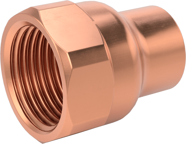 Temizlenmiş ve Torbalı Lehimli Bağlantı Parçası, Adaptör, Dişi Soket, 3/8 Bakır Boru Boyutu x 3/8 NPT Dişi
