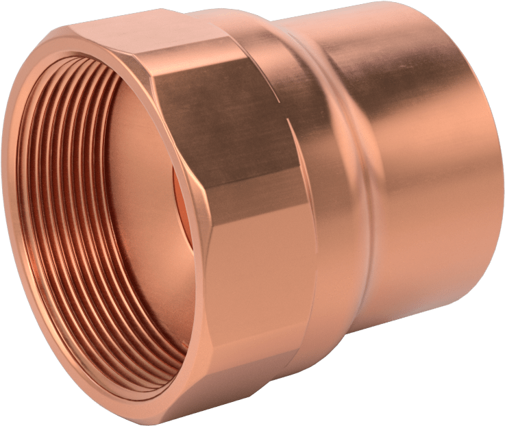 Temizlenmiş ve Torbalı Lehimli Bağlantı Parçası, Adaptör, Dişi Soket, 2 Bakır Boru Boyutu x 2 NPT Dişi