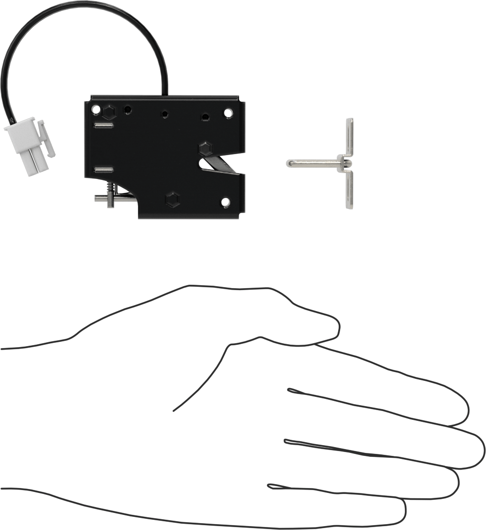 Elektronik Uzaktan Kumandalı Döner Mandal, Molex Mini-Fit Bağlantı, 200 lbs. Maksimum Çekme Mukavemeti