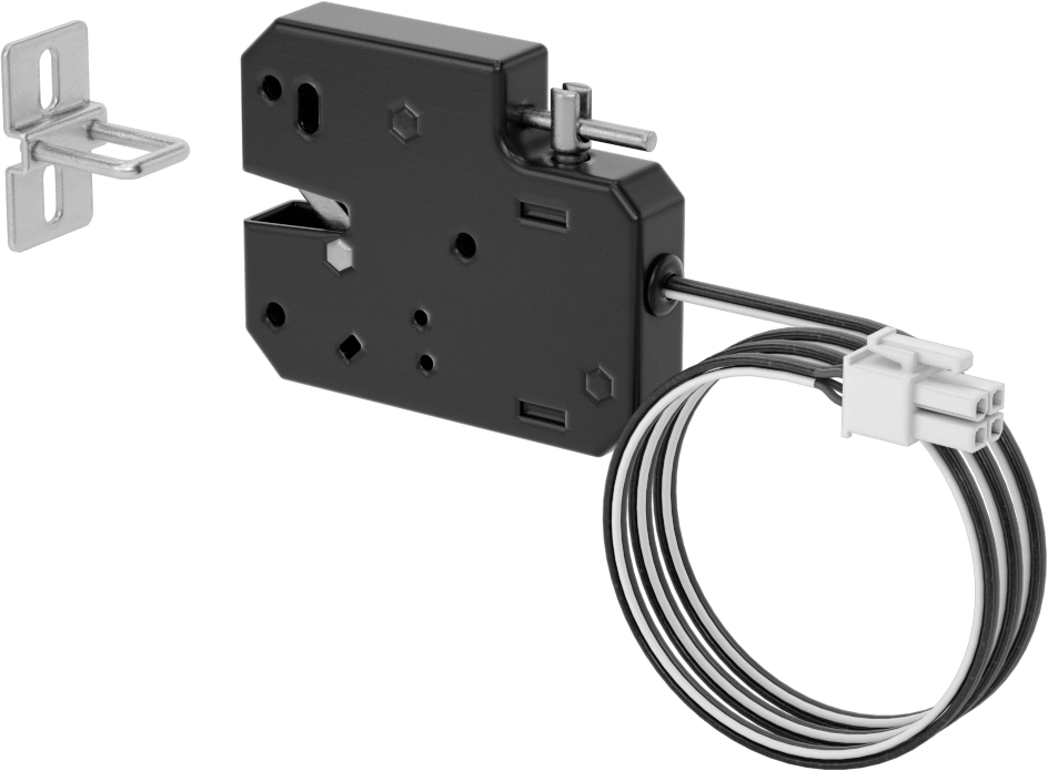 Elektronik Uzaktan Kumandalı Döner Mandal, Anahtarlı, Molex Mini-Fit Elektrik Bağlantısı
