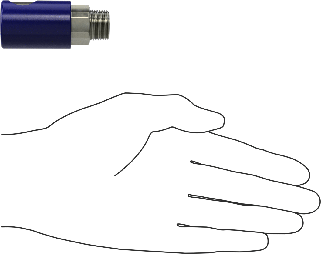 Hava için Endüstriyel Hızlı Bağlantı Kesme Hortum Bağlantısı, Düğmeli Soket, 1/4 Kaplin Boyutu, 3/8 NPT Erkek Uç