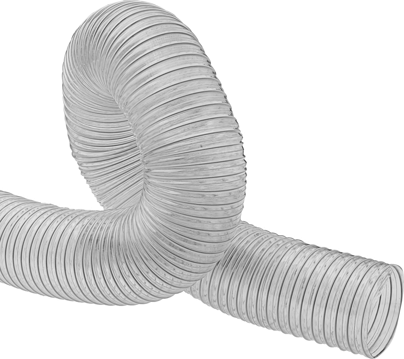 Şeffaf Aşınmaya Dayanıklı Kanal Hortumu, Toz için, Çok Esnek, 1-1/4" ID