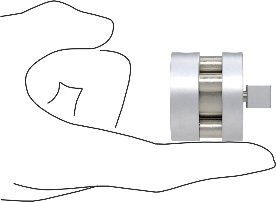 Dönmeyen Kompakt Bağlantı Çubuğu Hava Silindiri, 3/4" Delik Boyutu, 1-1/2" OD, 1/4" Strok