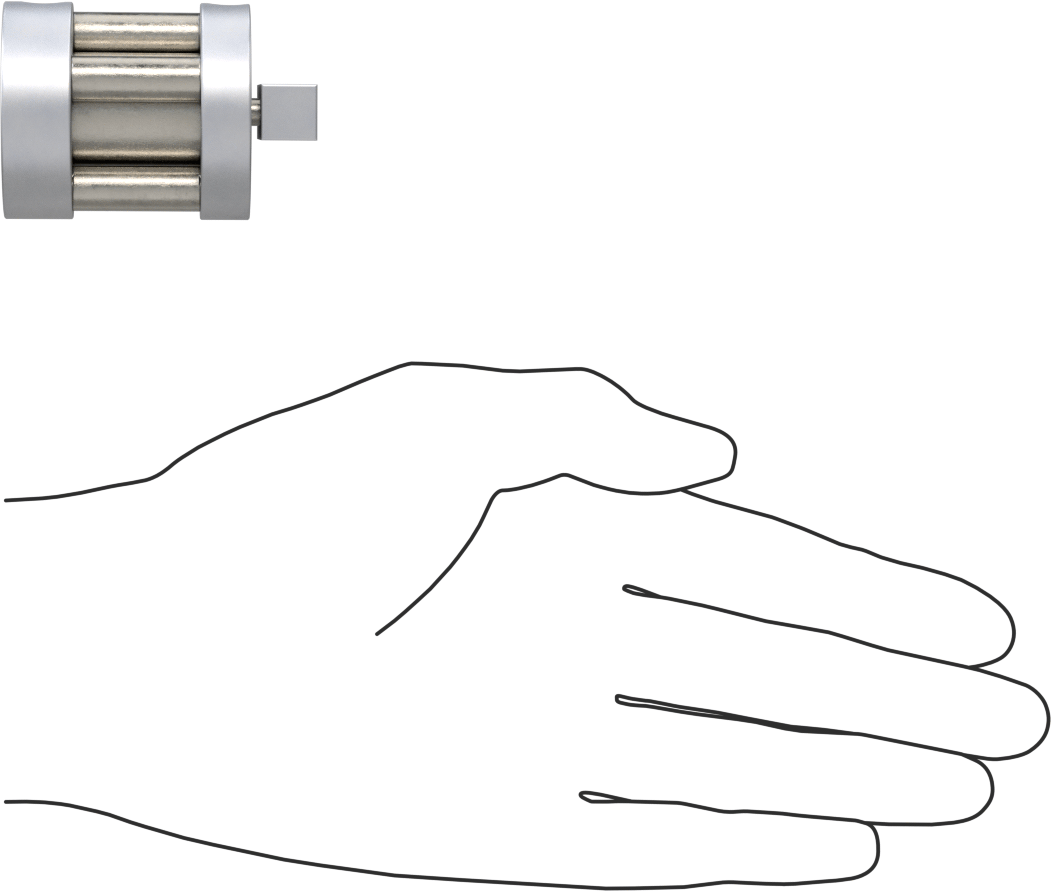 Dönmeyen Kompakt Bağlantı Çubuğu Hava Silindiri, 3/4" Delik Boyutu, 1-1/2" OD, 3/4" Strok