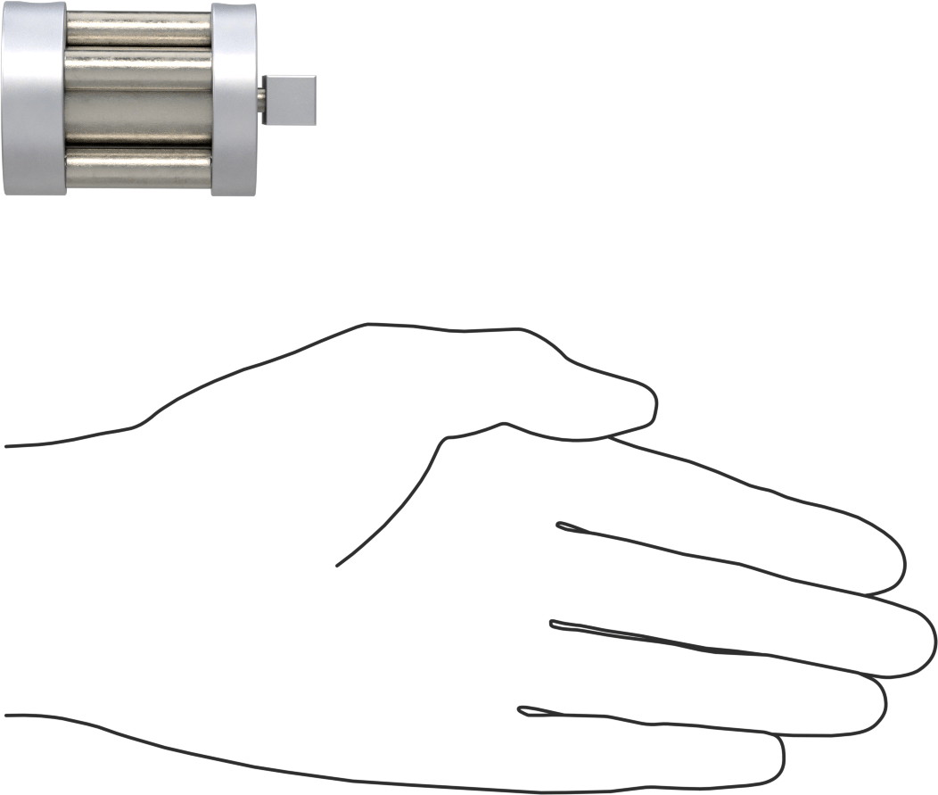 Dönmeyen Kompakt Bağlantı Çubuğu Hava Silindiri, 3/4" Delik Boyutu, 1-1/2" OD, 1" Strok