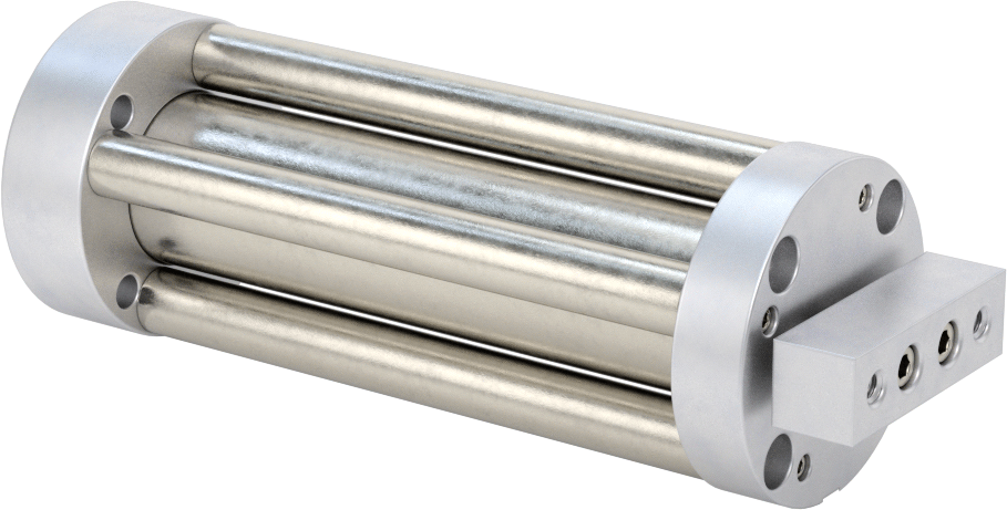 Dönmeyen Kompakt Bağlantı Çubuğu Hava Silindiri, 3/4" Delik Boyutu, 1-1/2" OD, 3" Strok