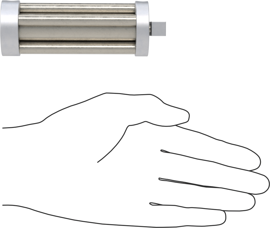 Dönmeyen Kompakt Bağlantı Çubuğu Hava Silindiri, 3/4" Delik Boyutu, 1-1/2" OD, 3" Strok