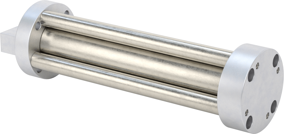Dönmeyen Kompakt Bağlantı Çubuğu Hava Silindiri, 3/4" Delik Boyutu, 1-1/2" OD, 4" Strok