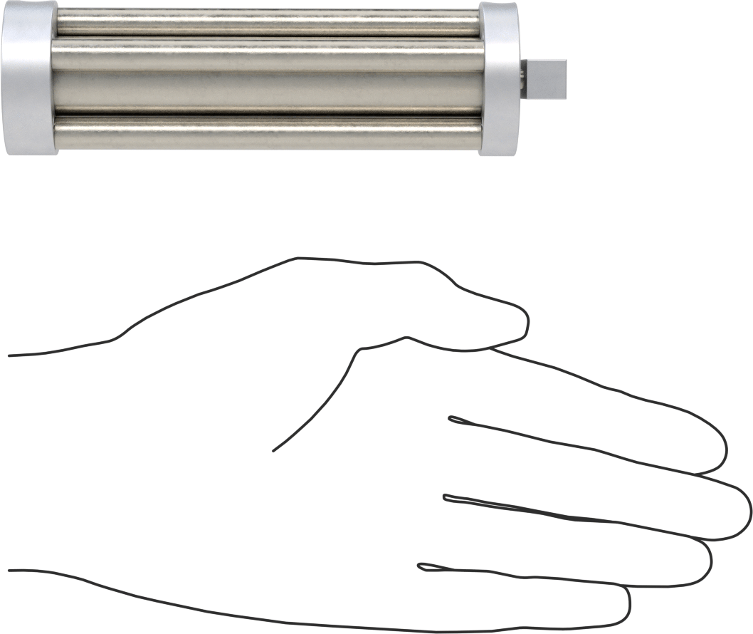 Dönmeyen Kompakt Bağlantı Çubuğu Hava Silindiri, 3/4" Delik Boyutu, 1-1/2" OD, 4" Strok