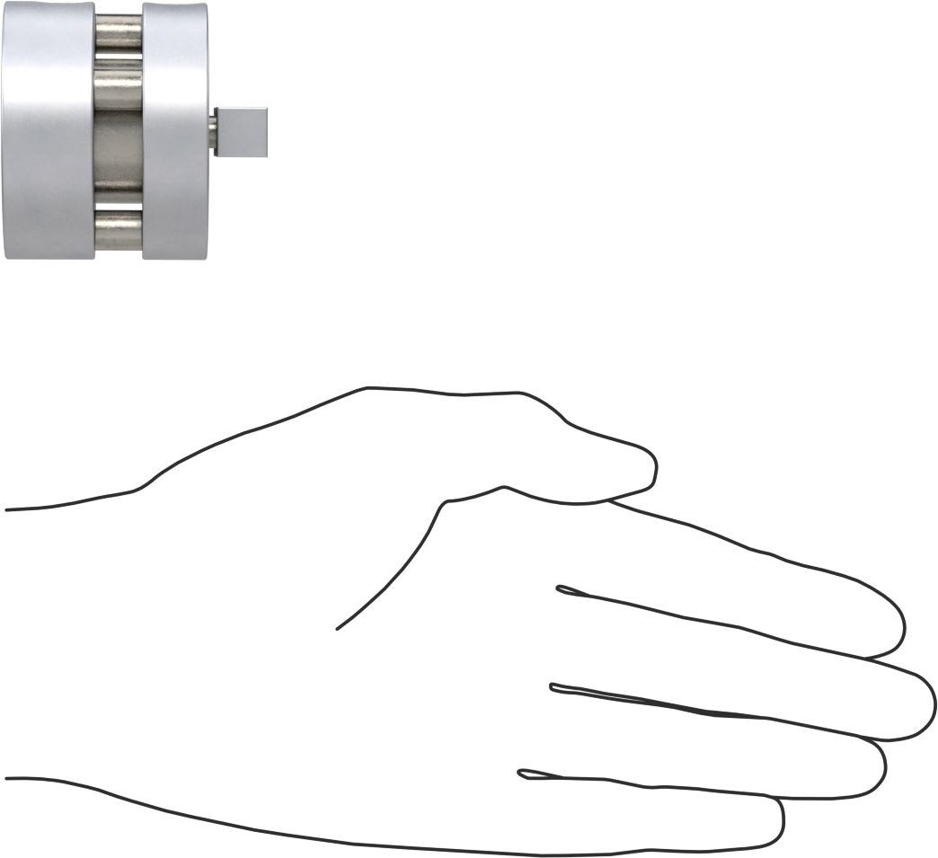 Dönmeyen Kompakt Bağlantı Çubuğu Hava Silindiri, 1-1/16" Delik Boyutu, 2" OD, 1/4" Strok