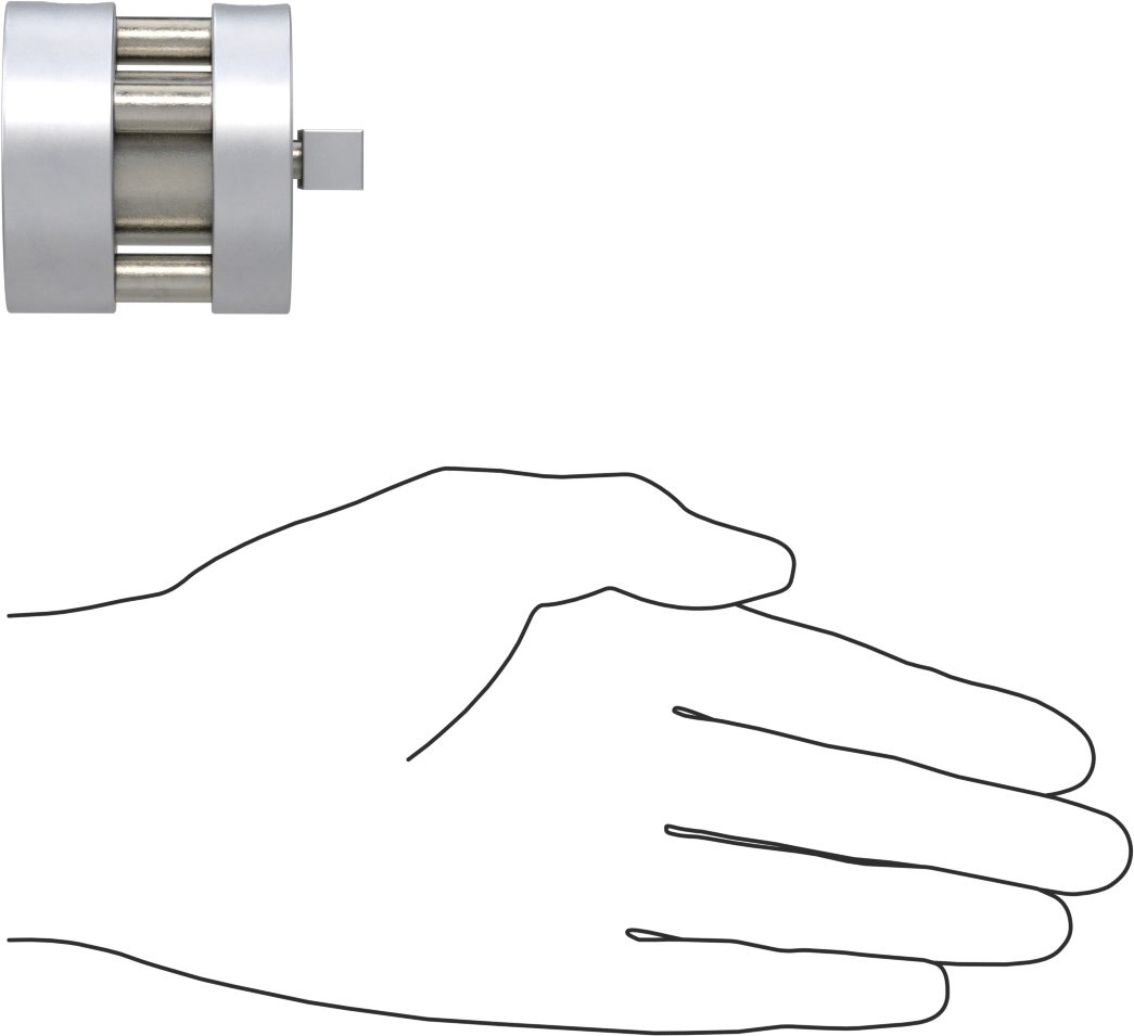 Dönmeyen Kompakt Bağlantı Çubuğu Hava Silindiri, 1-1/16" Delik Boyutu, 2" OD, 1/2" Strok