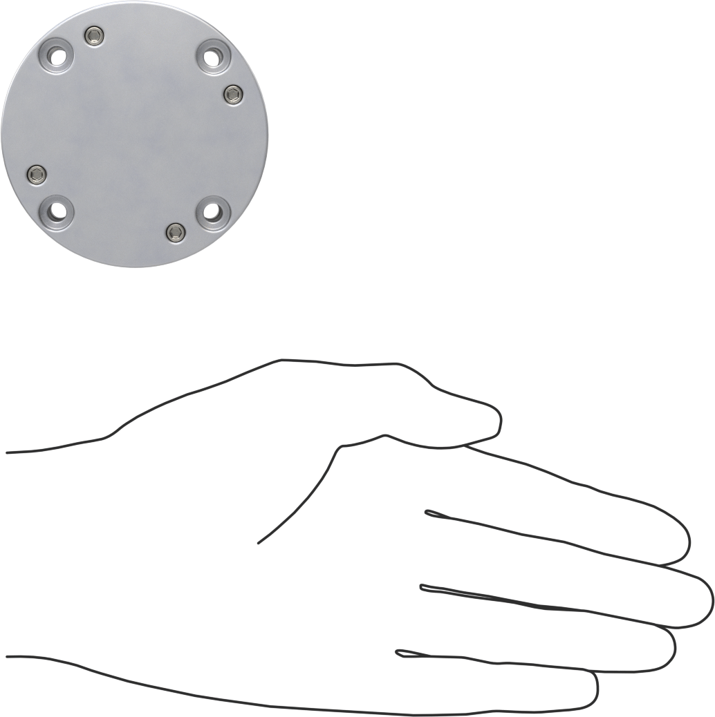 Dönmeyen Kompakt Bağlantı Çubuğu Hava Silindiri, 1-1/2" Delik Çapı, 2.63" OD, 1/2" Strok