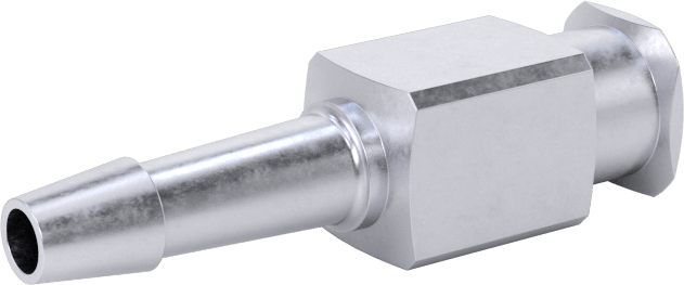 Hava için Pirinç Luer Lock Tüp Bağlantısı, Soket, 1/16“-3/32” Dikenli Boru için