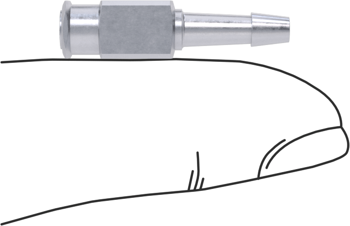 Hava için Pirinç Luer Lock Tüp Bağlantısı, Soket, 1/16“-3/32” Dikenli Boru için